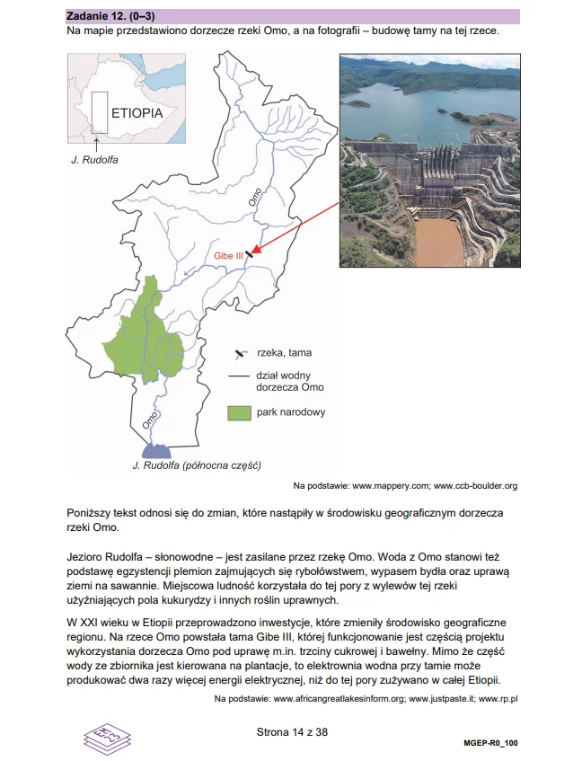 Matura 2025. Rozszerzona geografia, arkusz CKE - strona 14 Matura 2025. Rozszerzona geografia, arkusz CKE - strona 14