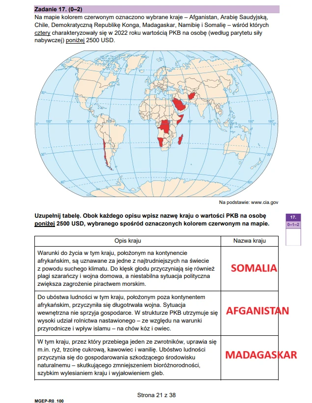 Matura 2025. Rozszerzona geografia, arkusz CKE - strona 21