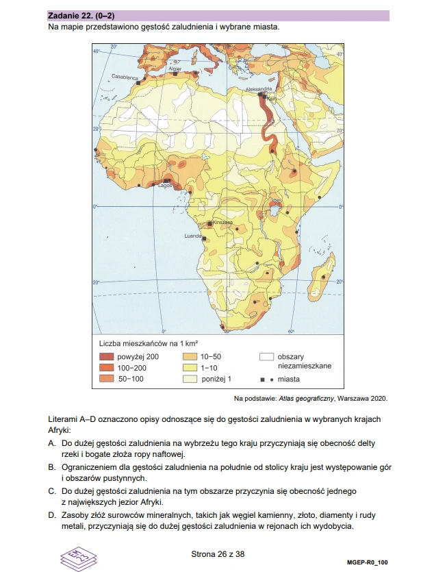 Matura 2025. Rozszerzona geografia, arkusz CKE - strona 26