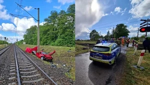 Wjechał na przejazd kolejowy, doszło do tragedii. Jedna osoba nie żyje