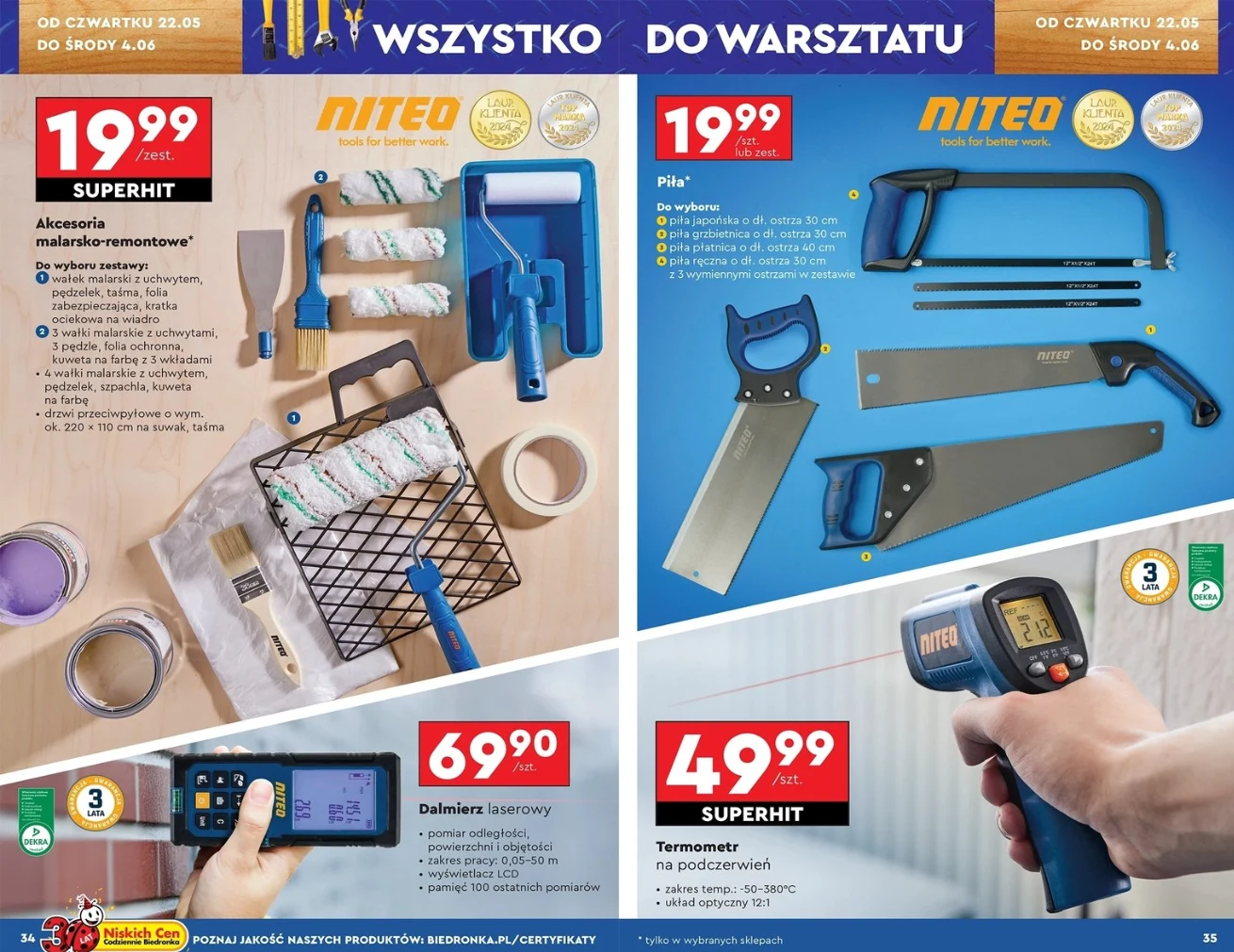 Te narzędzia przydadzą się każdemu. Biedronka kusi cenami na Niteo od 14,99 zł