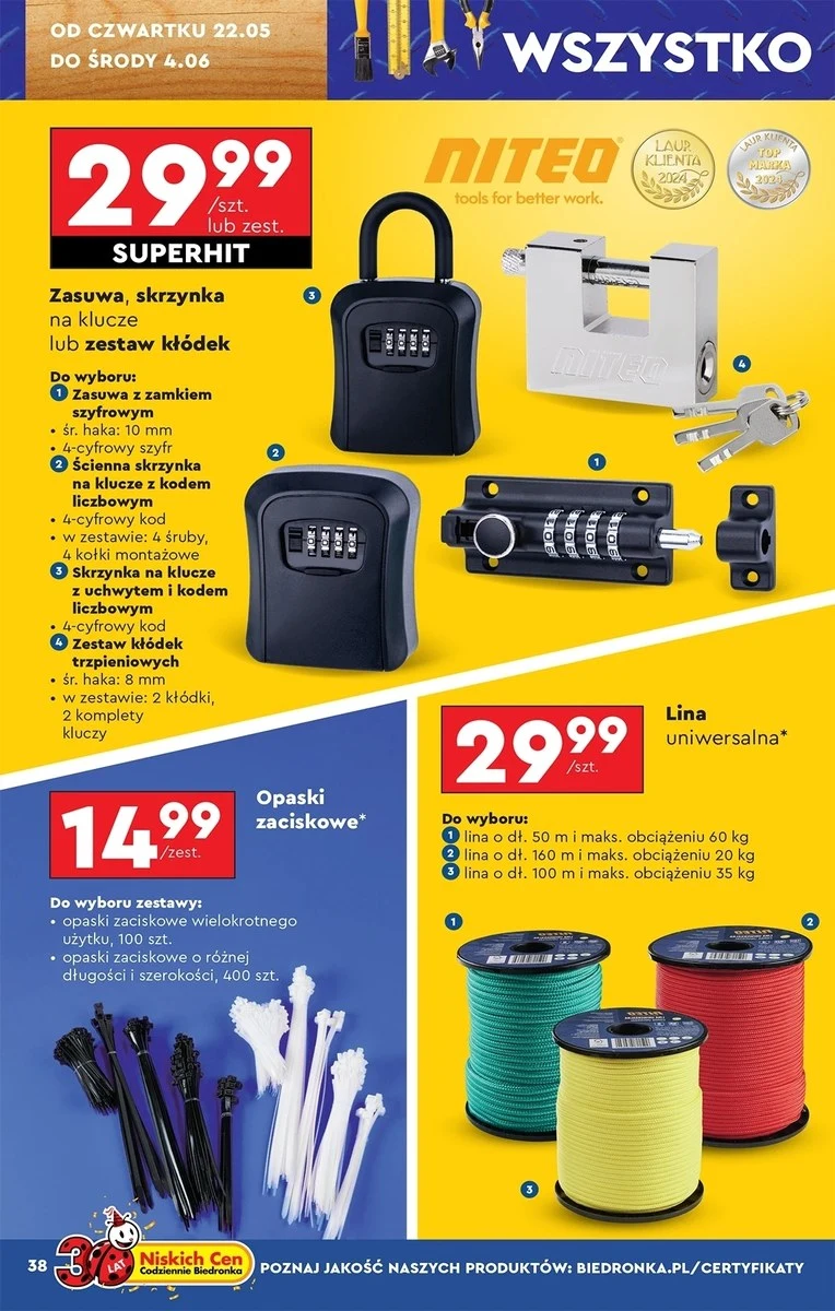 Te narzędzia przydadzą się każdemu. Biedronka kusi cenami na Niteo od 14,99 zł