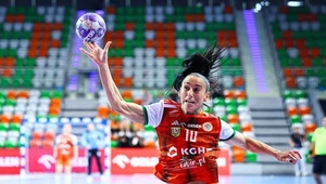 Kinga Grzyb podczas mieczu KGHM MKS Zagłębie Lubin - MKS URBIS Gniezno