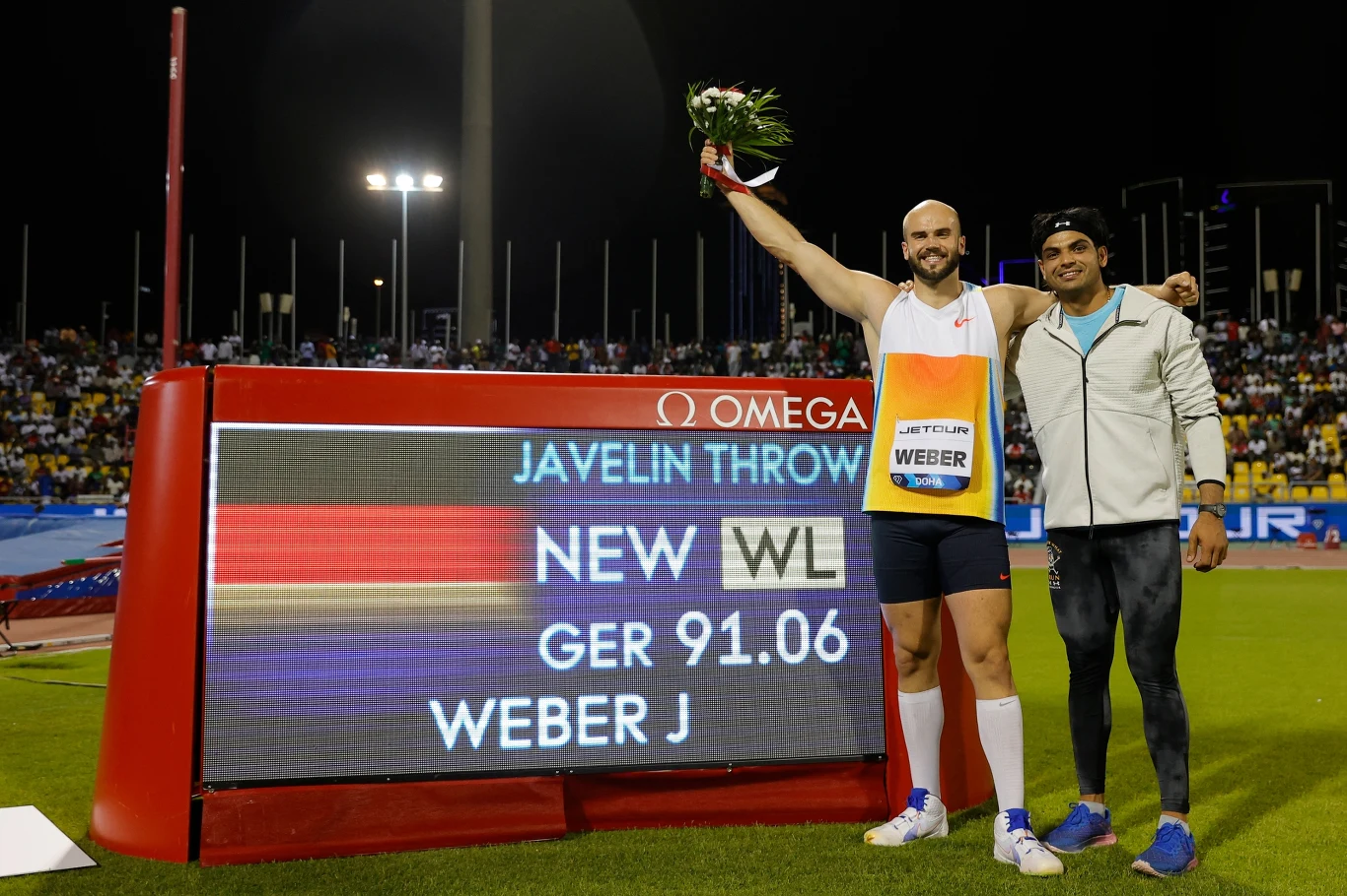 Julian Weber i Neeraj Chopra w Dosze
