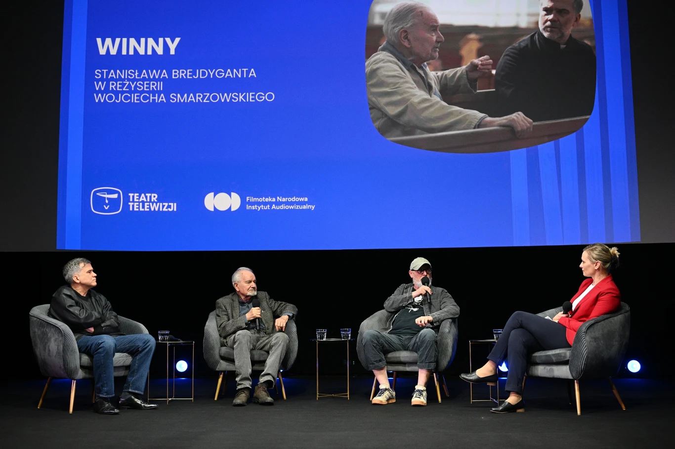 Dariusz Toczek, Stanislaw Brejdygant i Wojciech Smarzowski - spotkanie z twórcami spektaklu Teatr Telewizji "Winny" (14 maja 2025)