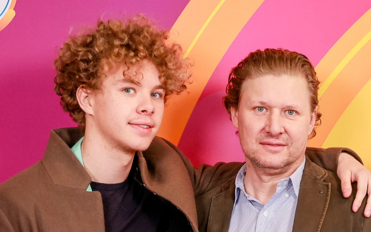 Andrzej Nejman z synem Jakubem w "halo tu polsat"