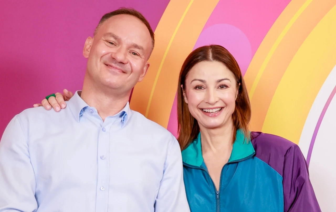 Joanna Brodzik z bratem Radosławem