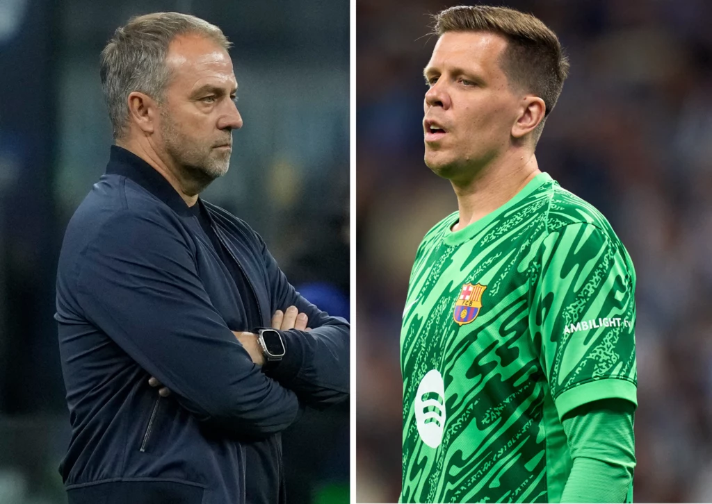 Hansi Flick i Wojciech Szczęsny