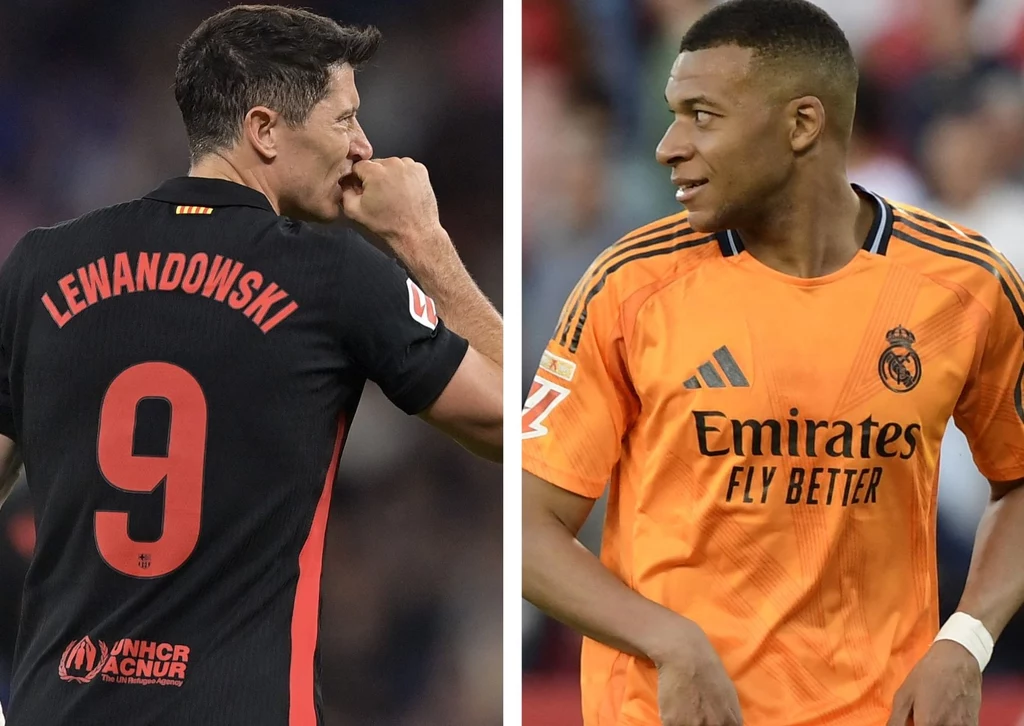 Robert Lewandowski i Kylian Mbappe Robert Lewandowski i Kylian Mbappe