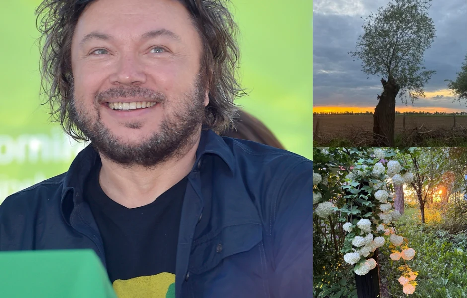 Mietek Szcześniak pochwalił się ogrodem