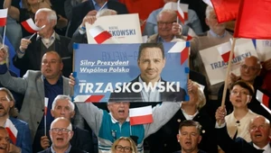 Wieczór wyborczy w sztabie Rafała Trzaskowskiego w Sandomierzu