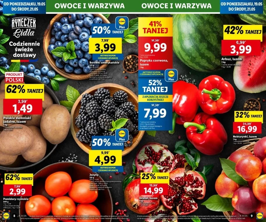 Lidl oferuje promocje na owoce i warzywa! Lidl oferuje promocje na owoce i warzywa!