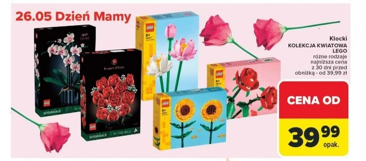 Carrefour przecenia kwiaty… z klocków LEGO! Idealny prezent dla mamy