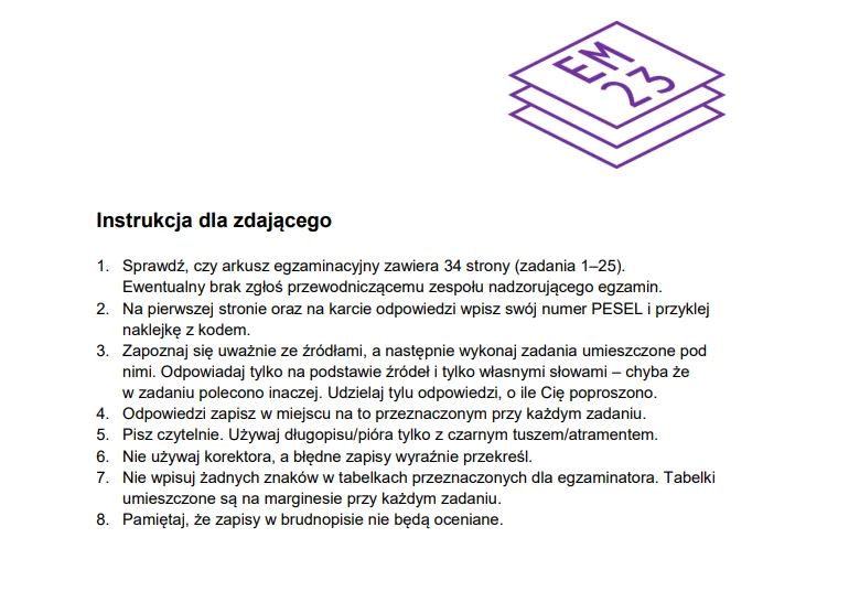Matura 2025. Historia, poziom rozszerzony. Arkusz CKE - strona 2 Matura 2025. Historia, poziom rozszerzony. Arkusz CKE - strona 2