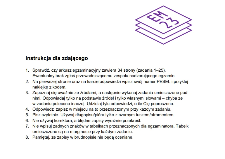 Matura 2025. Historia, poziom rozszerzony. Arkusz CKE - strona 2