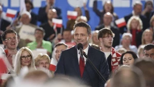 Rafał Trzaskowski podczas wieczoru wyborczego