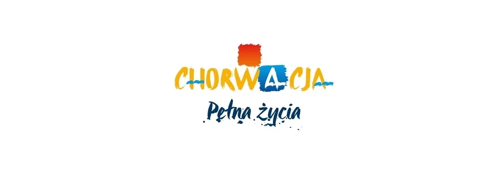 Chorwacja - Pełna życia Kolorowe logo turystyczne przedstawiające hasło 'Chorwacja, pełna życia' z użyciem żywych barw i stylizowanego kroju pisma.