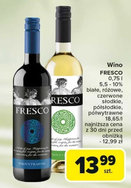Wino półsłodkie Fresco