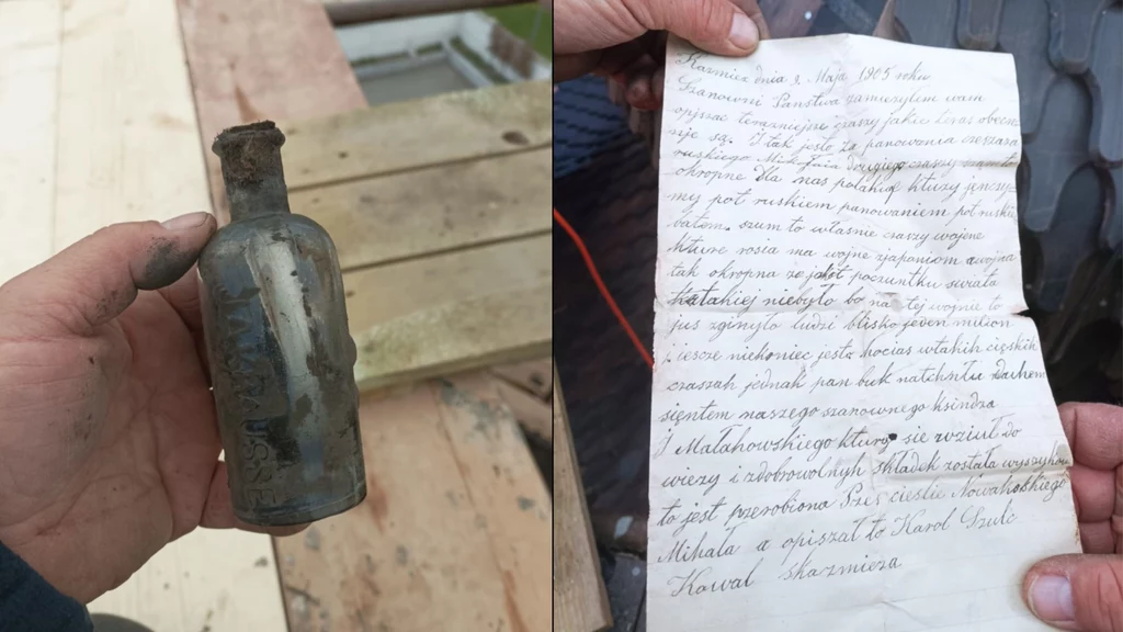 Podczas remontu znaleziono list w butelce sprzed 120 lat Podczas remontu znaleziono list w butelce sprzed 120 lat