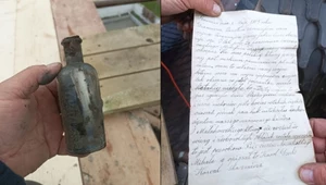 Podczas remontu znaleziono list w butelce sprzed 120 lat