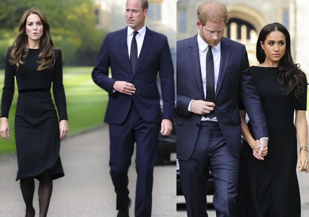 Książę William i księżna Kate, książę Harry i Meghan Markle