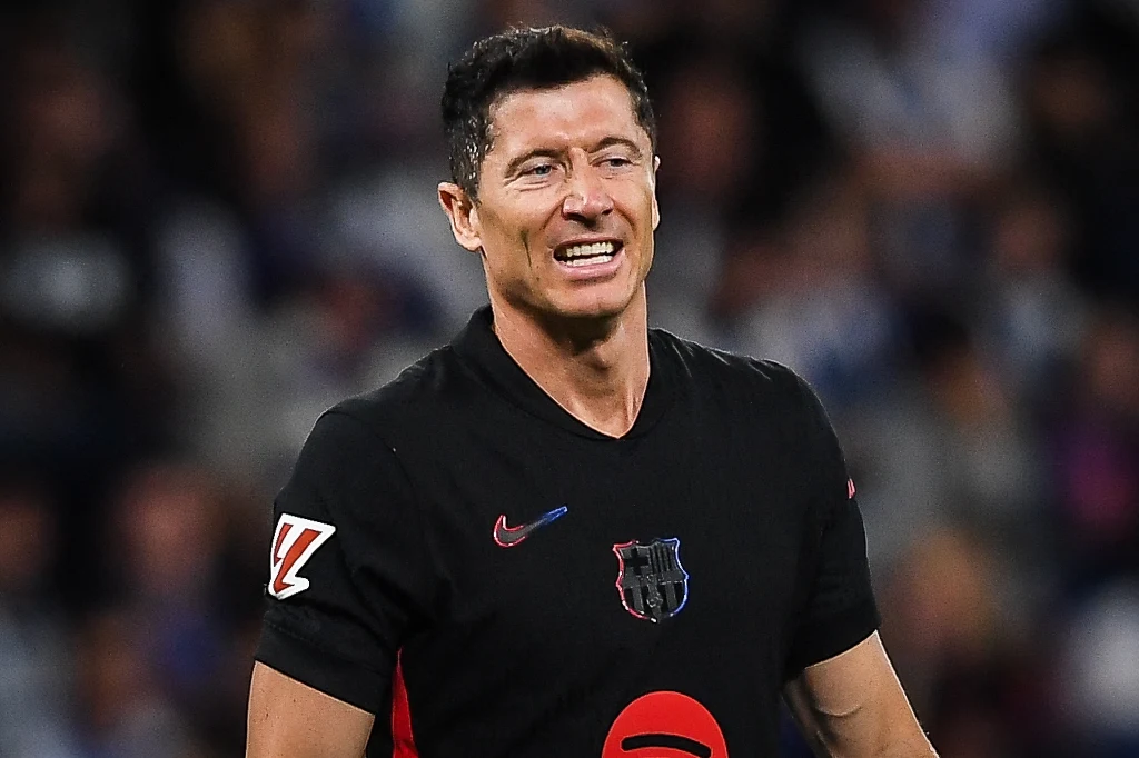 Robert Lewandowski w barwach FC Barcelony Robert Lewandowski w barwach FC Barcelony
