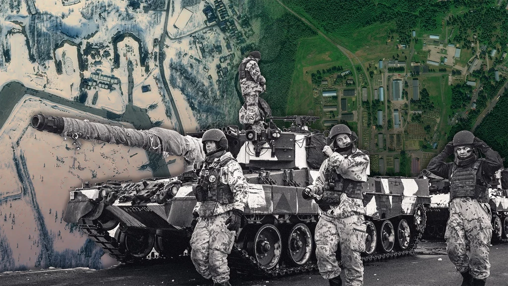 Zdjęcia satelitarne ujawniły wzrost rosyjskiej aktywności wojskowej w pobliżu granicy z Finlandią i Norwegią (grafika: Aleksandra Włodarczyk/Interia) Zdjęcia satelitarne ujawniły wzrost rosyjskiej aktywności wojskowej w pobliżu granicy z Finlandią i Norwegią (grafika: Aleksandra Włodarczyk/Interia)