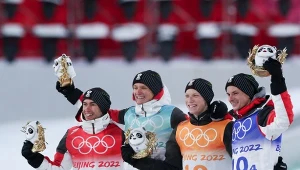 reprezentacja Austrii po zdobyciu olimpijskiego złota
