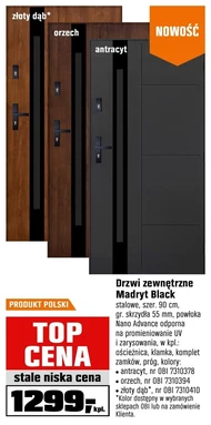 Drzwi zewnętrzne Orzech