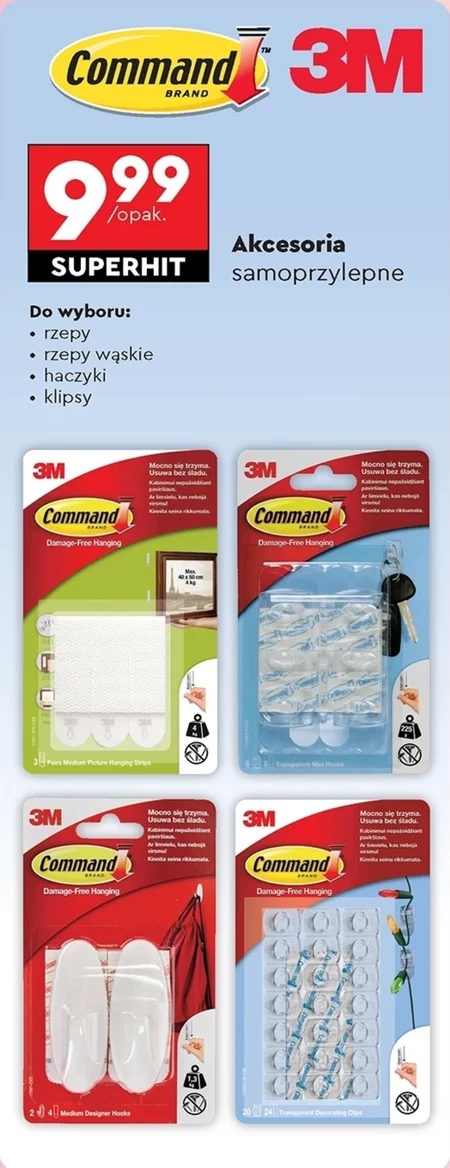 Etykiety samoprzylepne Command