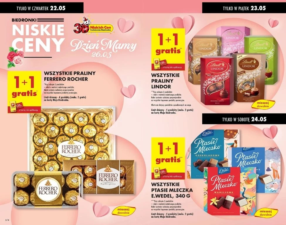 Biedronka oferuje promocje na Dzień Matki!