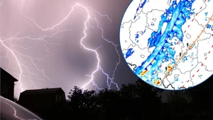 "Zaczęły rozwijać się pierwsze burze". Zaznaczono obszar