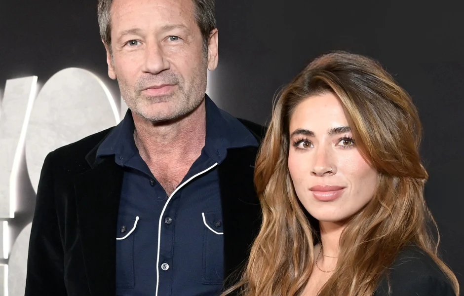 David Duchovny z żoną David Duchovny z żoną