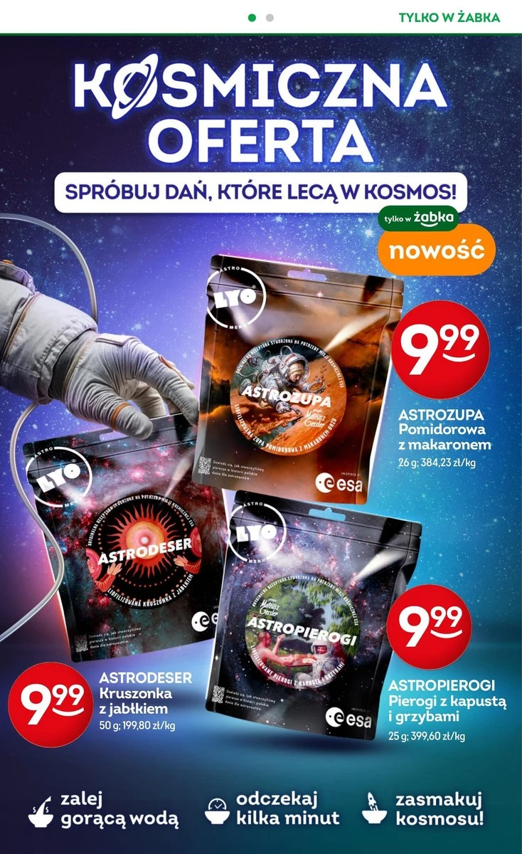 Kosmiczne dania w Żabce! 