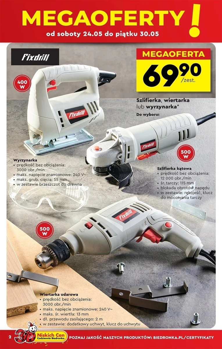 Narzędzia Fixdrill w Biedronce 