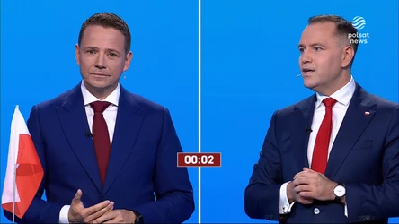 Debata prezydencka. Nawrocki: Cały czas "wyście, wyście, żeście". Za bardzo pan "leci" Gomułką