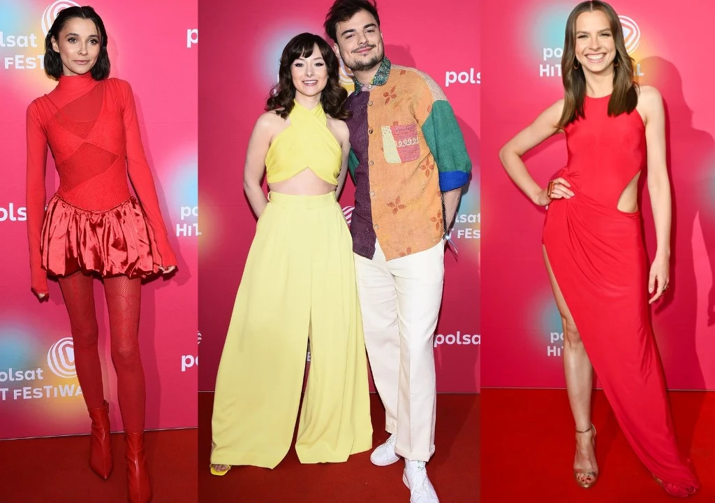 Polsat Hit Festiwal: Carla Fernandez i Ola Filipek całe w czerwieni, Kasia Sienkiewicz i Wiktor Dyduła w słonecznych barwach. Polsat Hit Festiwal: Carla Fernandez i Ola Filipek całe w czerwieni, Kasia Sienkiewicz i Wiktor Dyduła w słonecznych barwach.