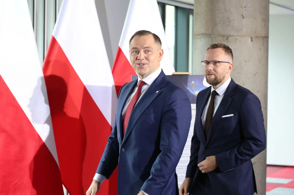 Karol Nawrocki i Maciej Wilk na spotkaniu ws. CPK Karol Nawrocki i Maciej Wilk na spotkaniu ws. CPK