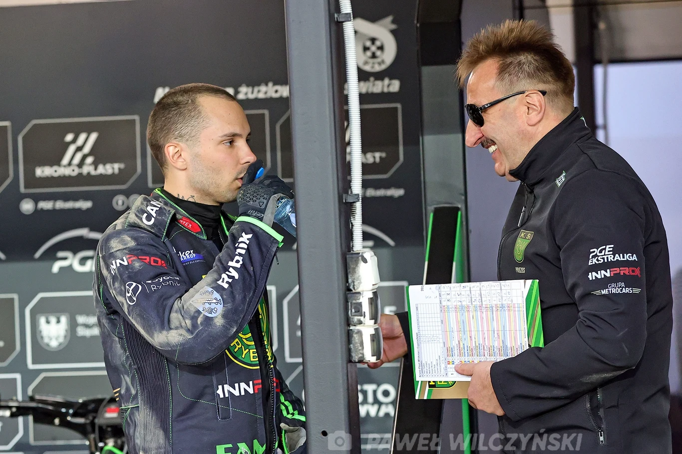 Gleb Czugunow w rozmowie z prezesem ROW-u Rybnik, Krzysztofem Mrozkiem Gleb Czugunow w rozmowie z prezesem ROW-u Rybnik, Krzysztofem Mrozkiem