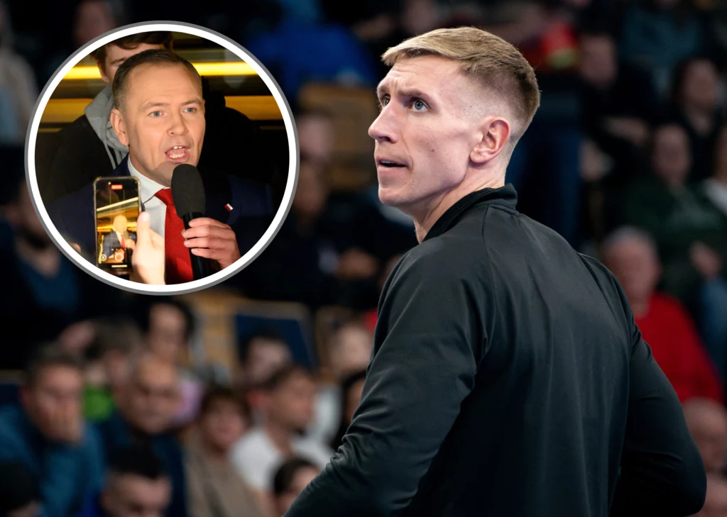 Na zdjęciu kandydat na prezydenta RP Karol Nawrocki oraz polski tyczkarz Piotr Lisek Na zdjęciu kandydat na prezydenta RP Karol Nawrocki oraz polski tyczkarz Piotr Lisek