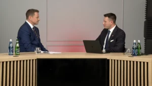 Rafał Trzaskowski i Sławimir Mentzen