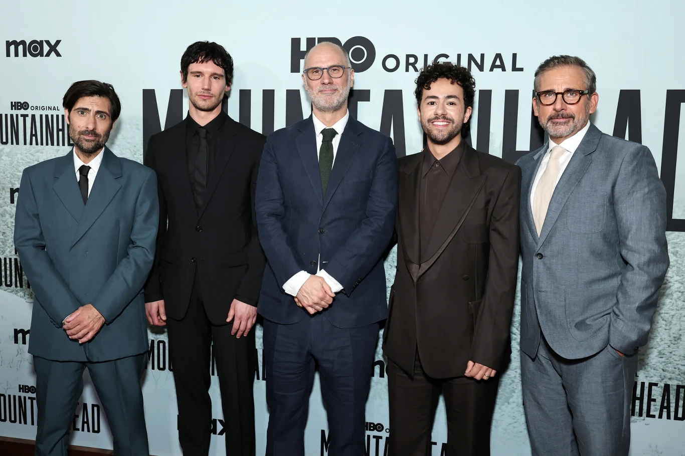 Jason Schwartzman, Cory Michael Smith, Jesse Armstrong, Ramy Youssef i Steve Carell podczas premiery filmu "Mountainhead" Jason Schwartzman, Cory Michael Smith, Jesse Armstrong, Ramy Youssef i Steve Carell podczas premiery filmu "Mountainhead"