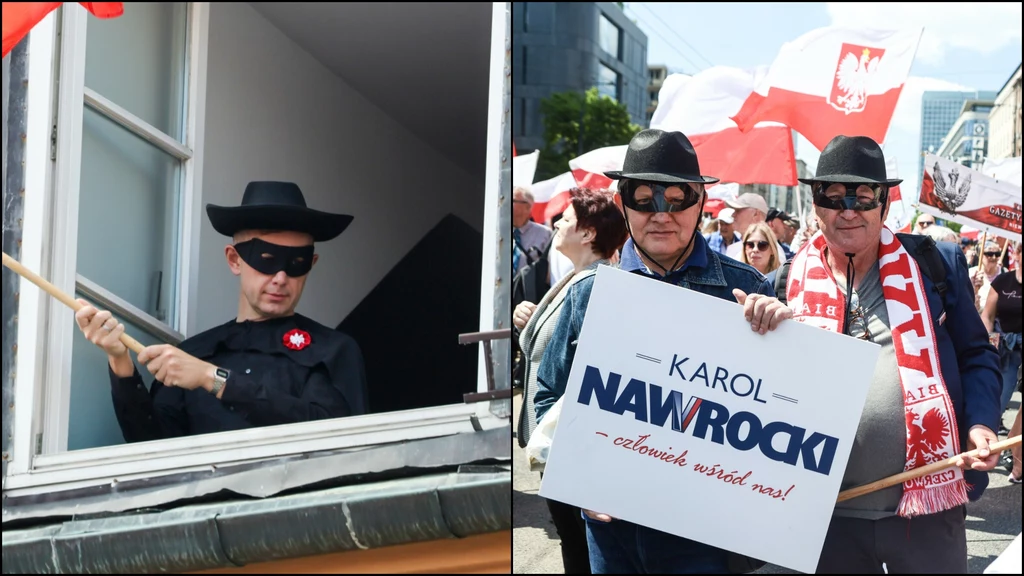 Zorro na Marszu za Polską Karola Nawrockiego Zorro na Marszu za Polską Karola Nawrockiego