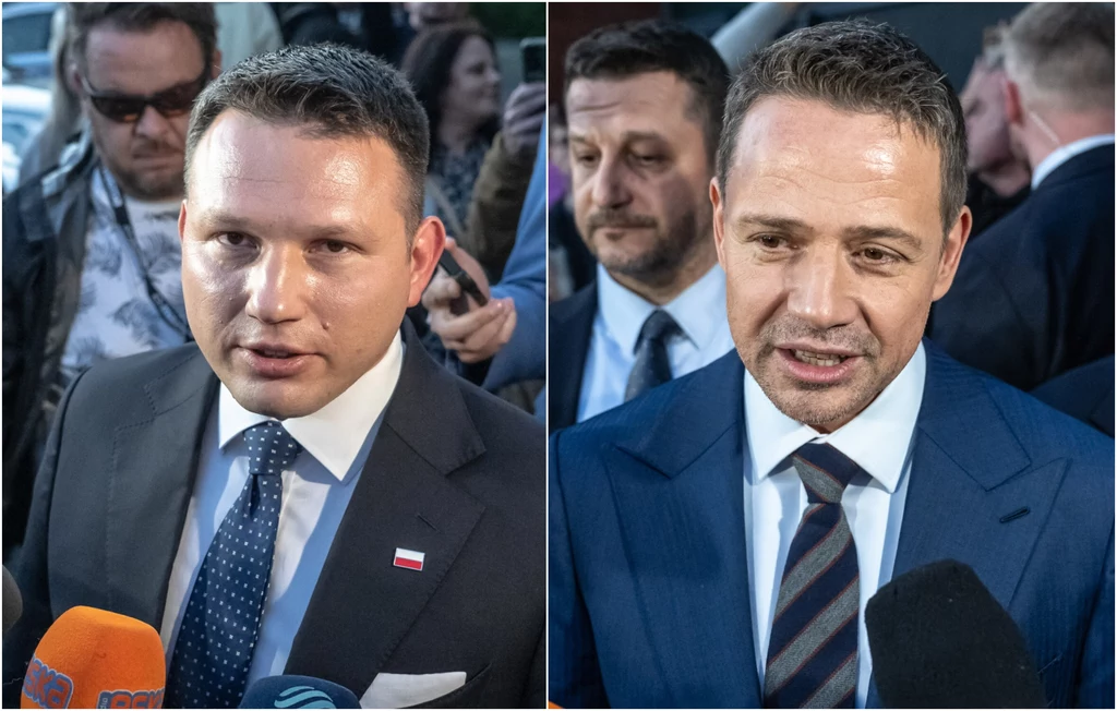 Sławomir Mentzen i Rafał Trzaskowski Sławomir Mentzen i Rafał Trzaskowski