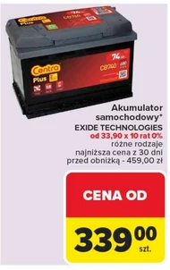 Akumulator samochodowy Centra Plus