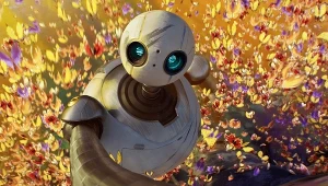 Kadr z animacji "Dziki robot"