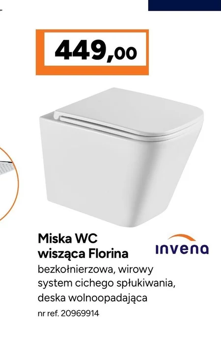 Miska wisząca wc Invena