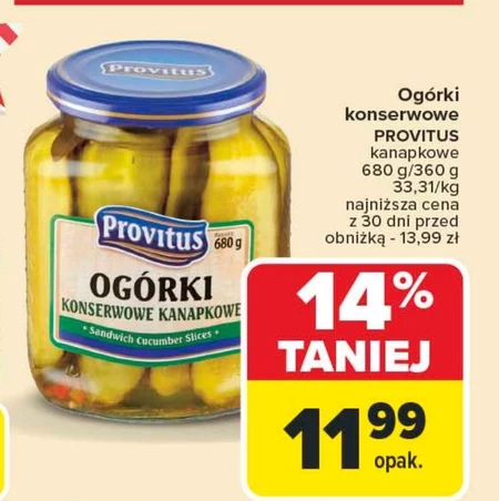Консервовані огірки Provitus