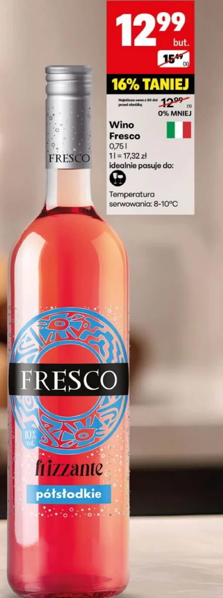 Wino półsłodkie Fresco