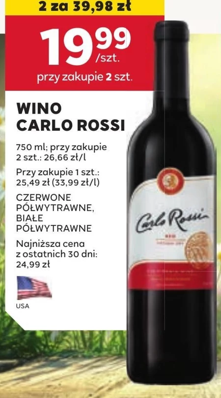 Wino półwytrawne Carlo Rossi